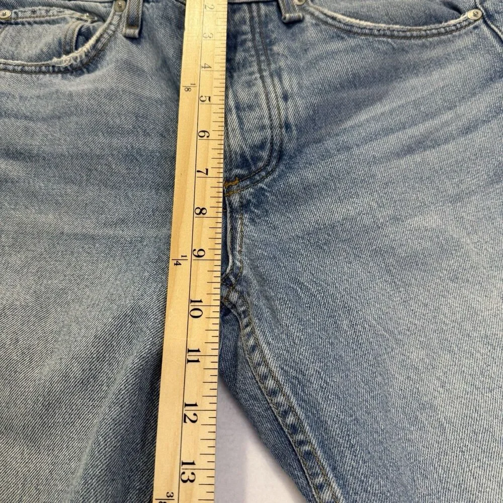 rag & bone Jeans Rosa Mid Rise Boyfriend Distressed Button Fly Raw Hem Sz 26
